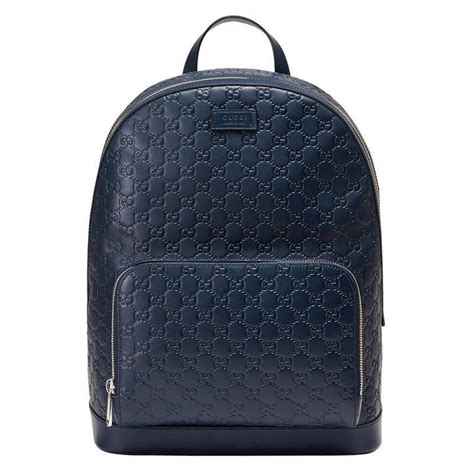 gucci backpack blue|Gucci leather backpacks.